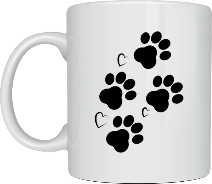 Dog coffee cup - Paw Prints