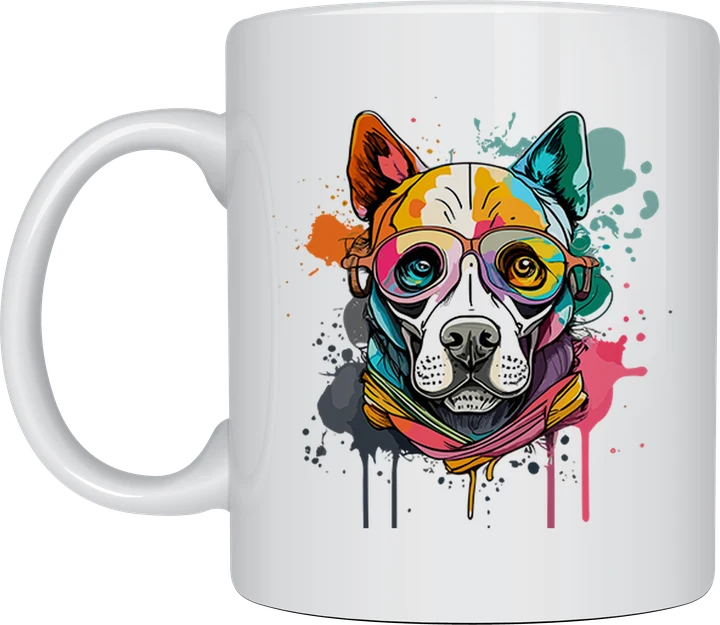 German shepherd mug - Colour Splash Cool Dog
