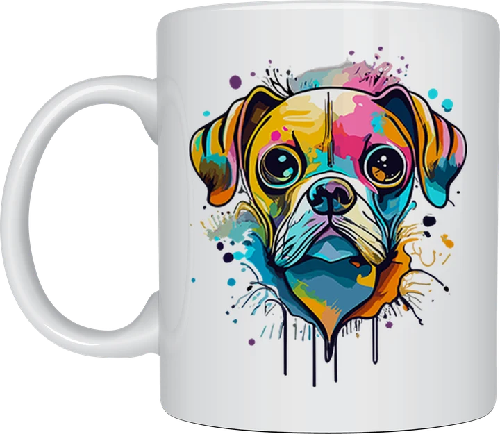 Pug mug - Colour Splash Dog