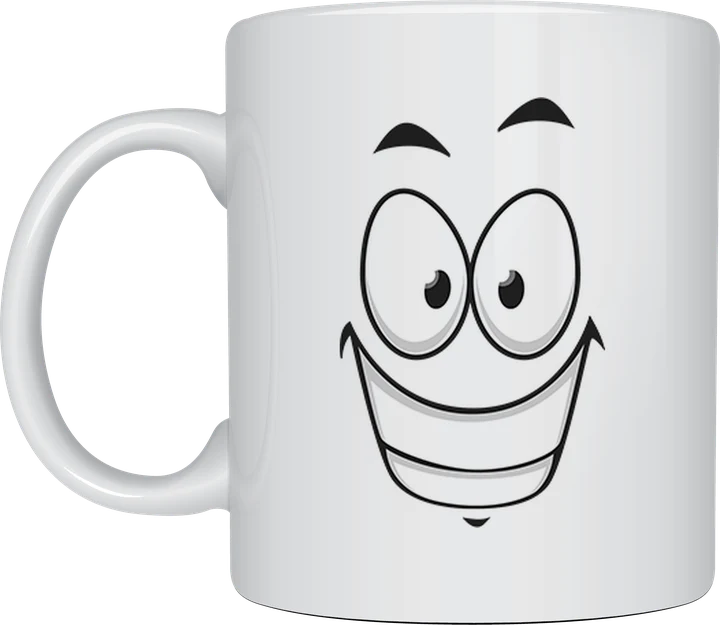 Funny coffee mug - Grin And Bear It toothy grin