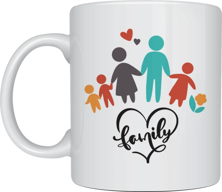 Family mug - Family Love silhouette design