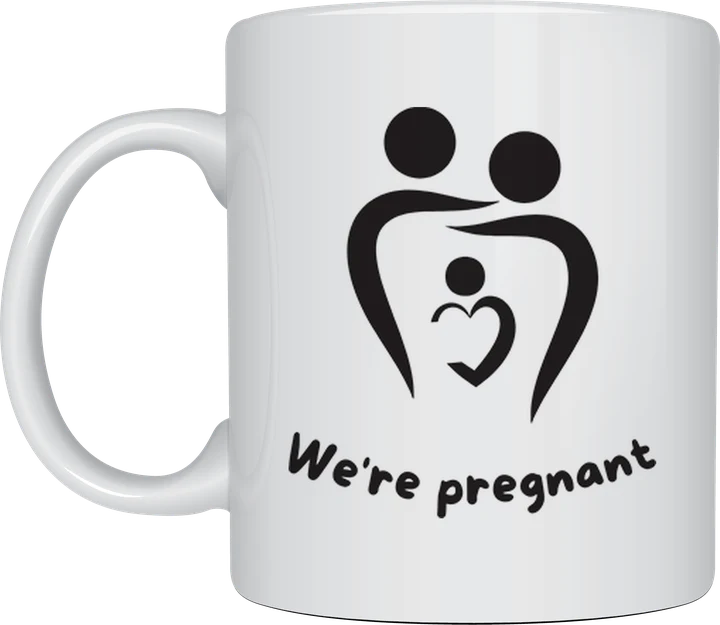 Family mug - We're Pregnant announcement design