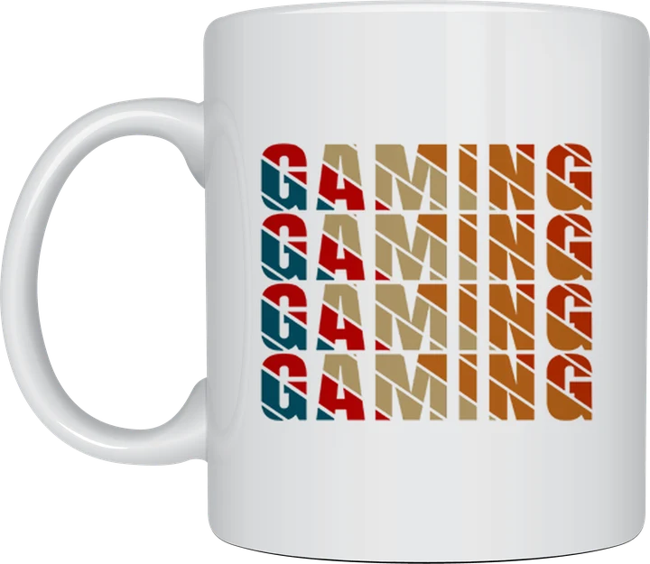 Gaming mug - bold retro Gaming Gaming Gaming repeat design