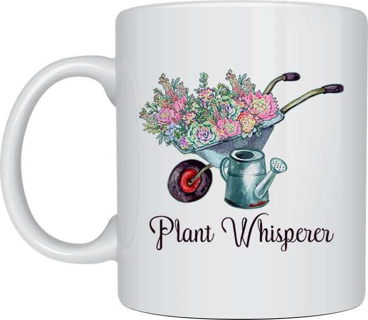 Plant Whisperer wheelbarrow mug