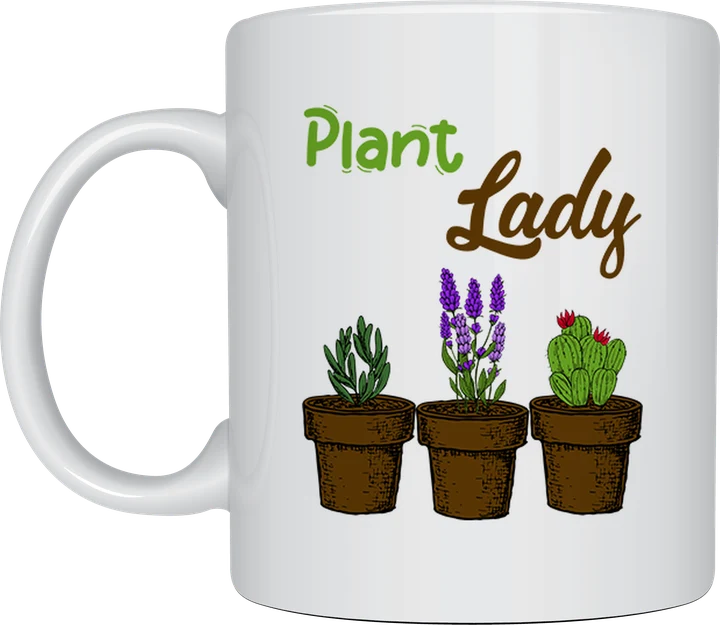 Plant lover mug - Plant Lady illustration