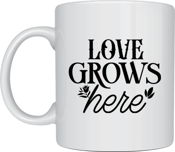 Love Grows Here gardening mug