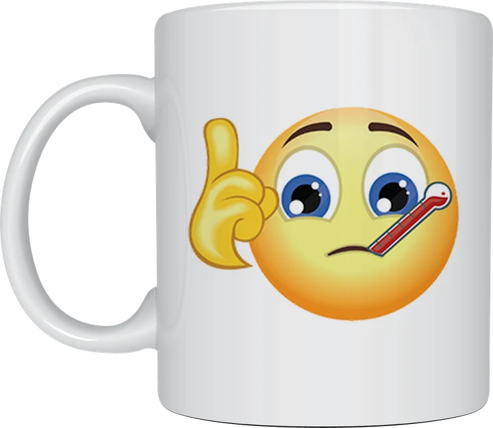 Get well soon gift mug - Sick Emoji design