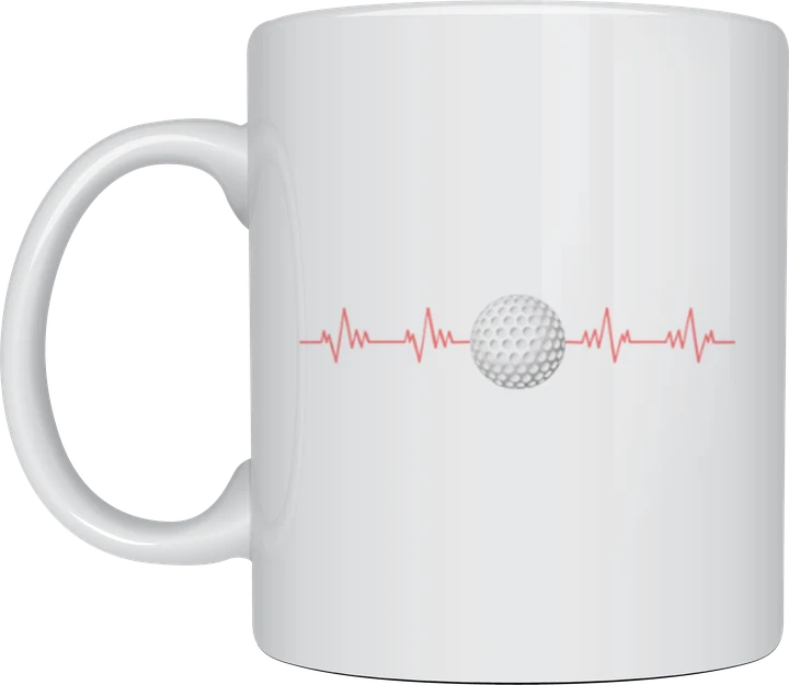 Golf heartbeat mug