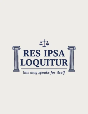 Res Ipsa Loquitur courthouse lettering design with columns - law student gift
