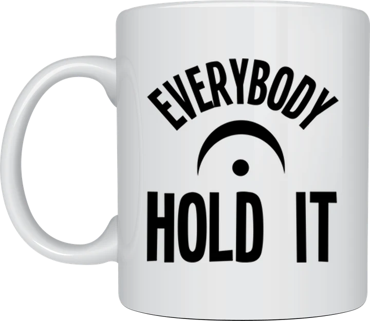 Music coffee mug - Everybody Hold It fermata symbol