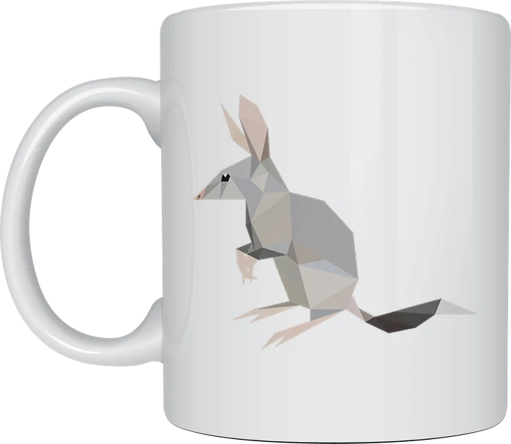 Australian animal mug - low poly bilby design
