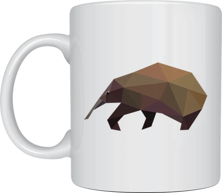 Echidna mug - low poly echidna design