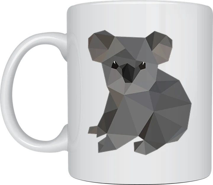Koala mug - low poly koala design
