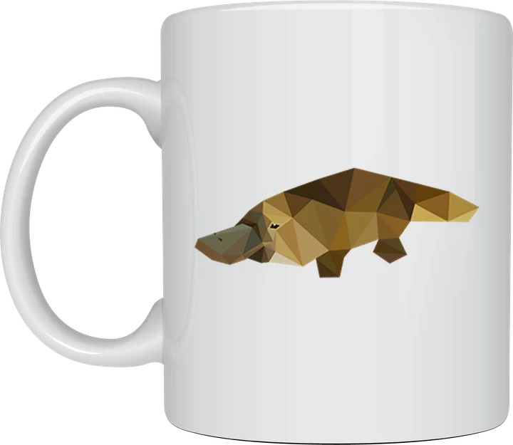 Platypus mug - low poly platypus design