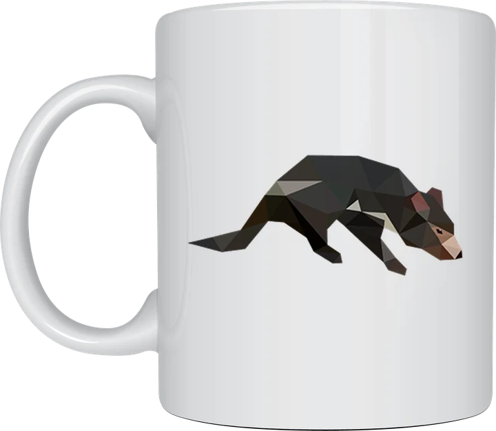 Tasmanian devil mug - low poly tasmanian devil design