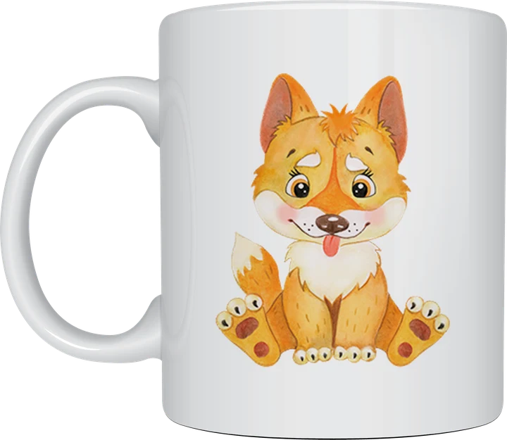 Dingo mug - Cute Baby Dingo watercolour illustration