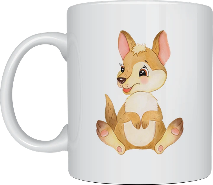 Kangaroo cup - Cute Baby Kangaroo watercolour illustration