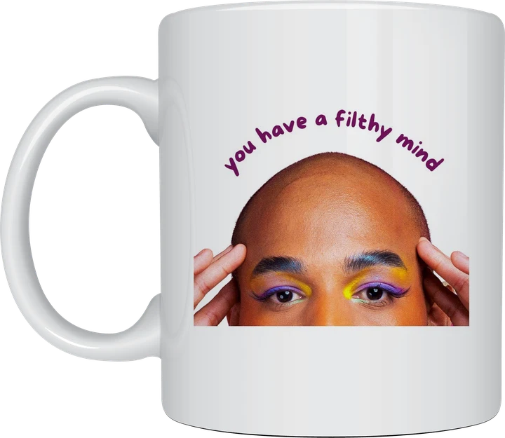 Novelty coffee mug - Filthy Mind Reader design