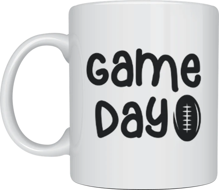 Rugby fan gift - Game Day playful lettering with ball icon