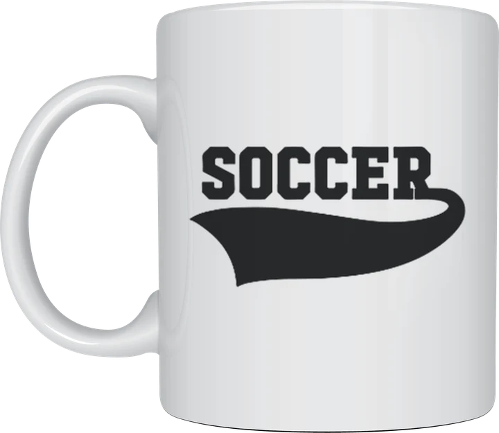 Soccer mug - bold varsity Soccer text design
