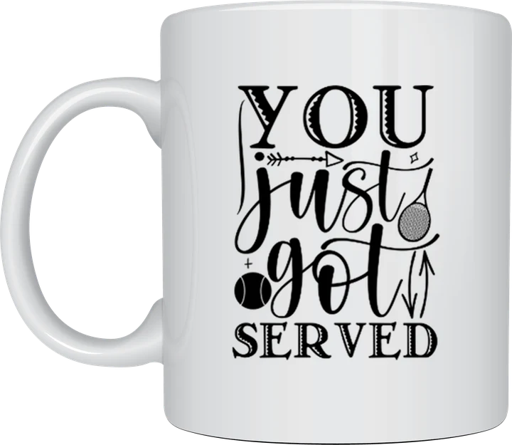 Tennis gift - You Just Got Served script lettering