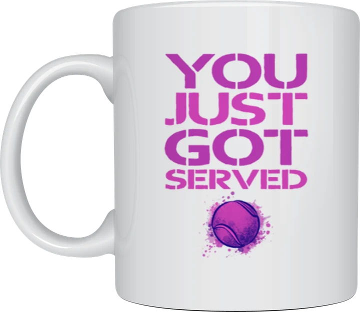 Tennis gift - You Just Got Served purple stencil design
