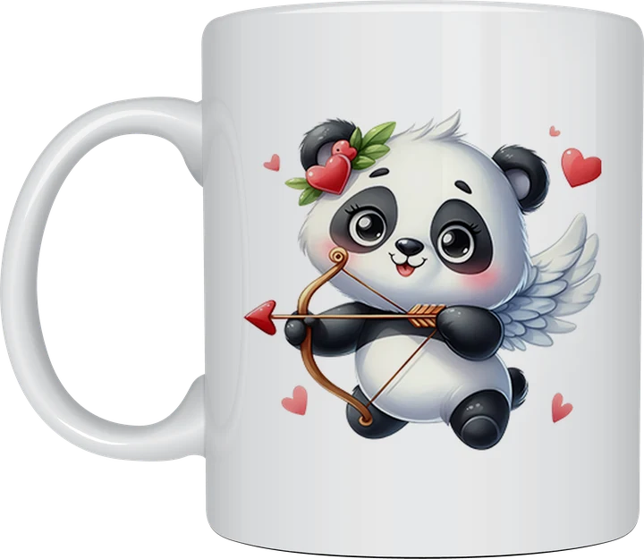 Panda Cupid valentine mug